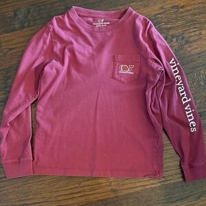 Vineyard Vines Kids Maroon Long Sleeve Tee